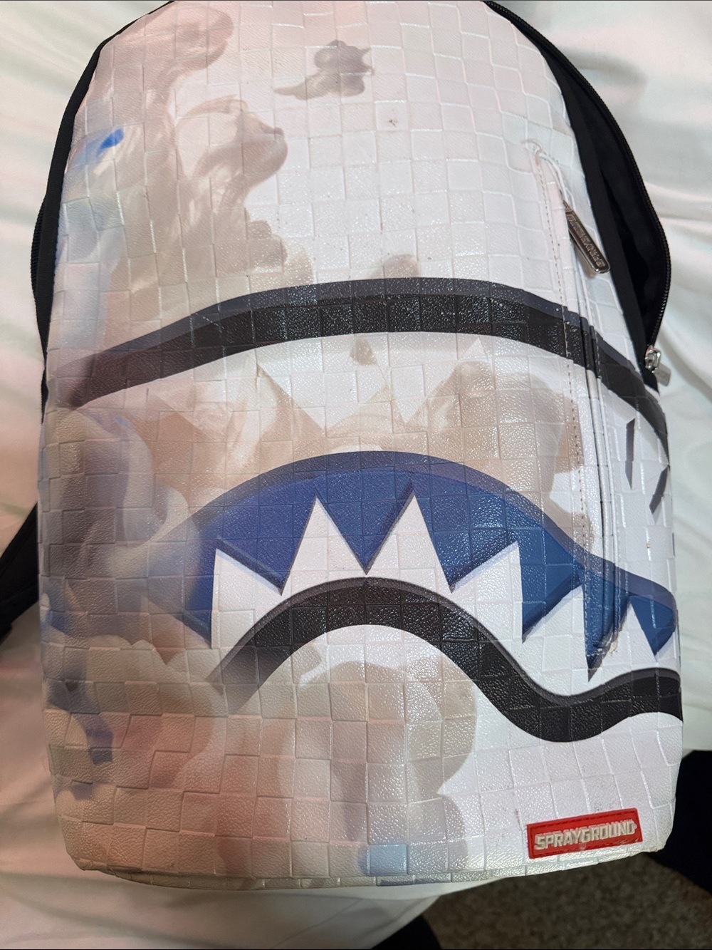 Sprayground Shark Mouth Backpack White Camo Limited Edition